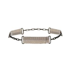 CAROLINA HERRERA Snakeskin & Leather Chain Belt In Latte S
